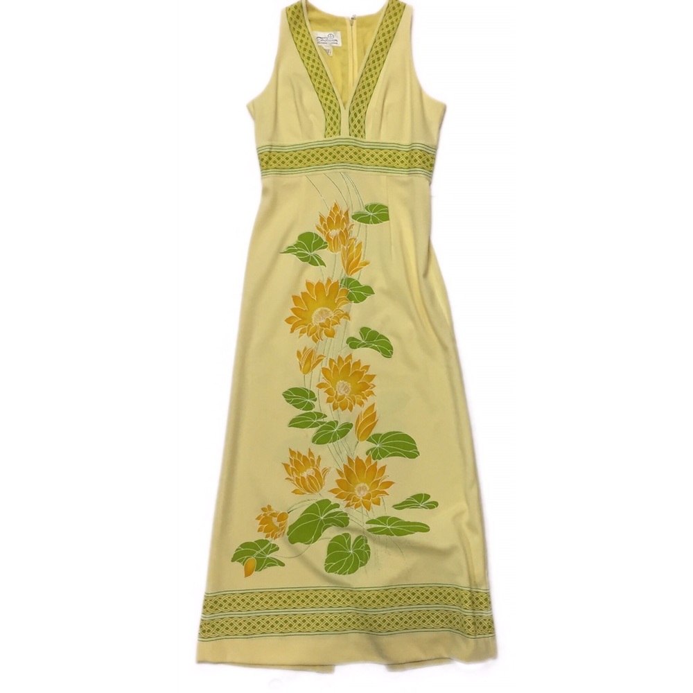 Alfred Shaheen Vintage 70’s Hawaiian Maxi Dress 10